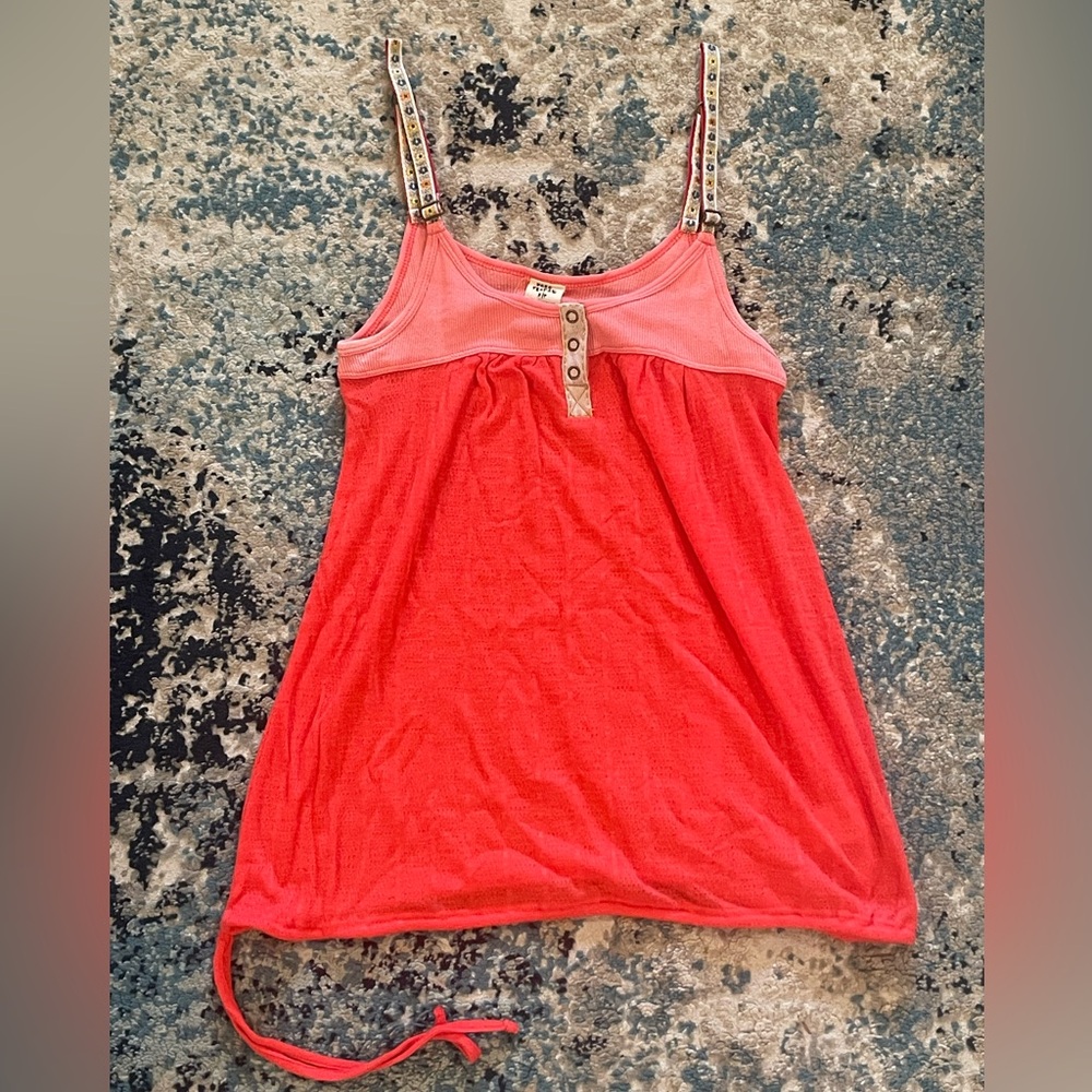 Free People Floral Strap Tank Top *Excellent Cond* Sz S